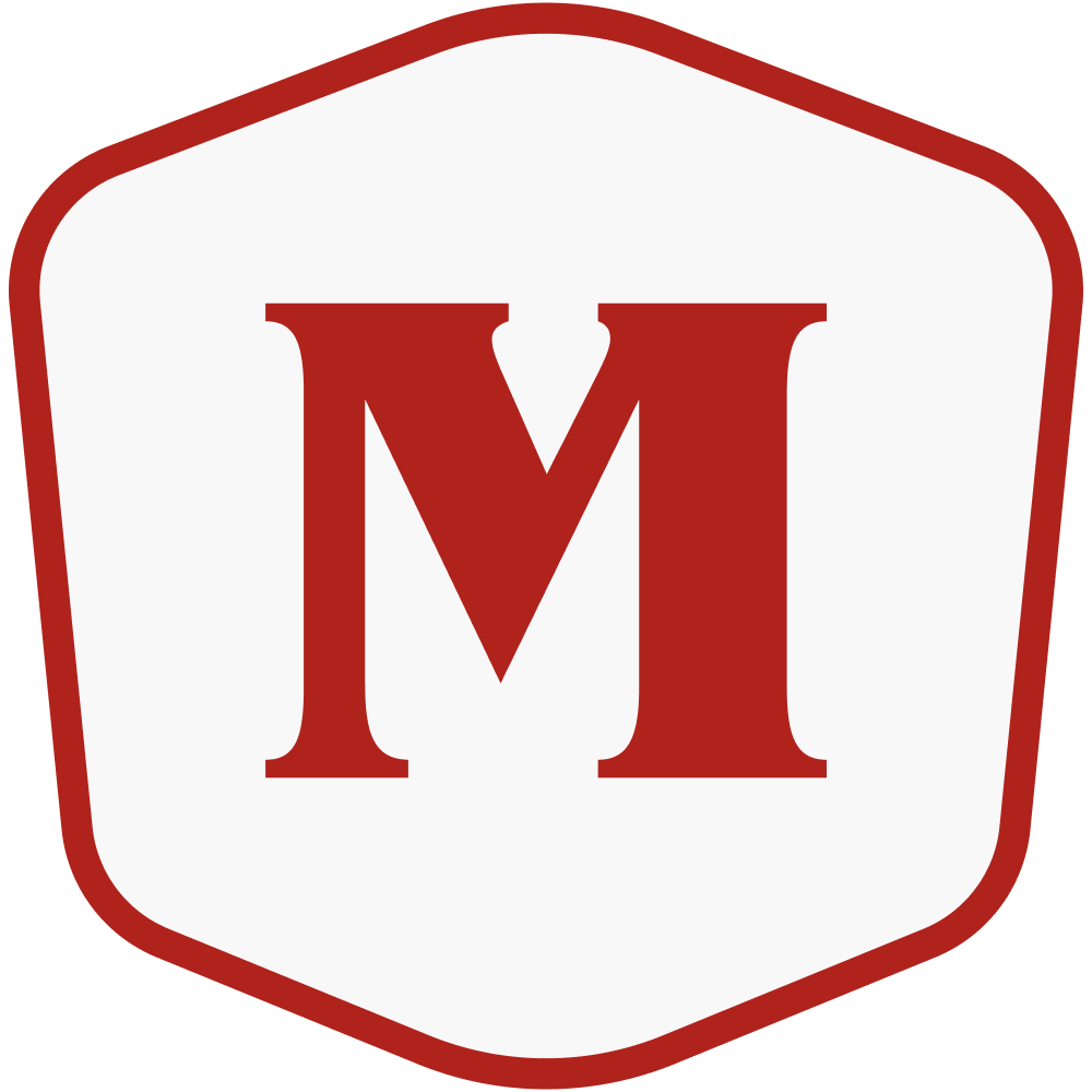 Moffitt Logomark Badge Red-Reversed